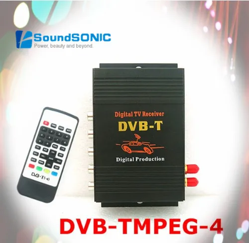 

2 Tuners External Mobile DVB-T MPEG-4 Auto DVBT MPEG4 Digital TV Receiver Box With Remote Control For Car DVD GPS Player