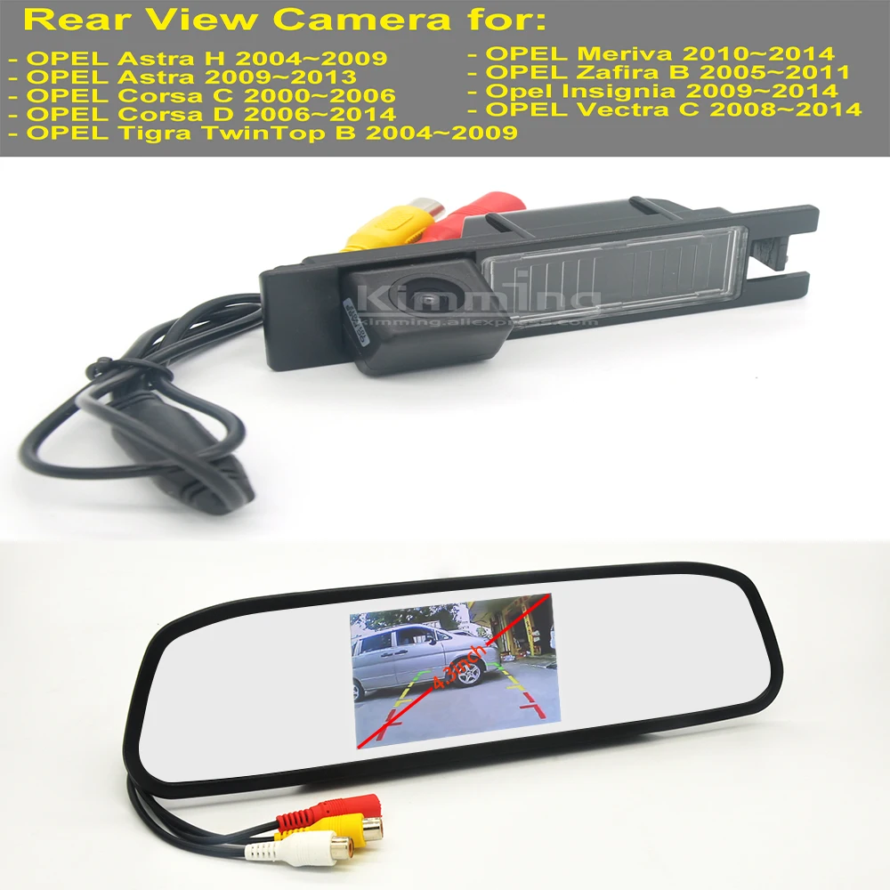 

Car Rear View Camera for OPEL Astra Corsa C D Vectra C Meriva Tigra TwinTop B Zafira B Wireless Backup Camera Mirror kit Display