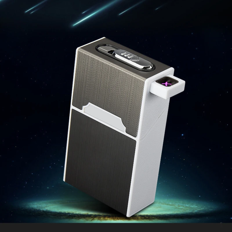Двухдуговая USB Зажигалка водонепроницаемая 20 шт. коробка для сигарет с табаком