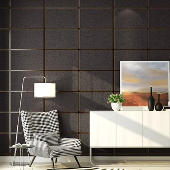 

Modern Simple 3D Flocking Non-Woven Wallpaper Living Room TV Bedroom Dining Room Marble Grid Wall Paper For Walls 3 D Home Decor
