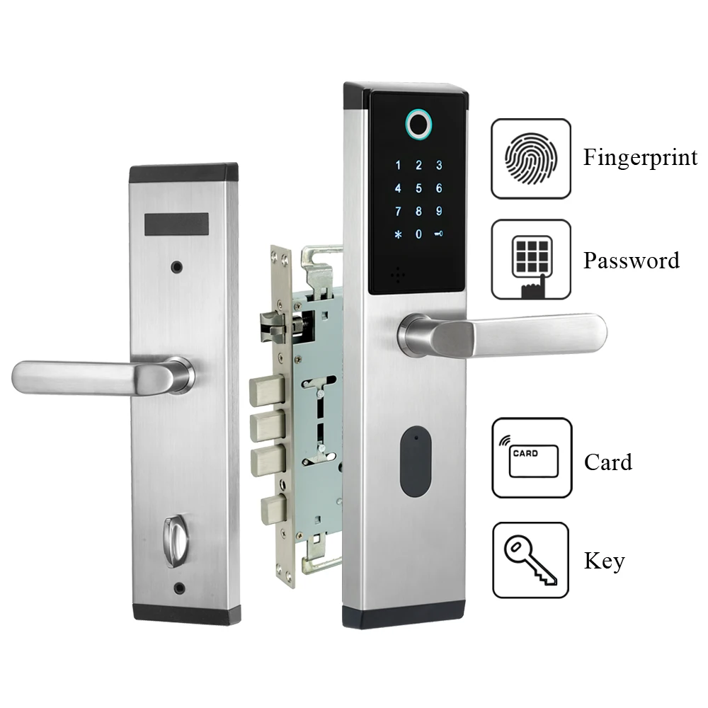  Digital Biometric Fingerprint Password Door Lock Keyless Smart Door Lock Fingerprint+Password+RFID  - 32837980962