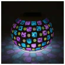 Стеклянная мозаика, меняющая цвет, солнечное освещение, фонари, непромокаемые, мягкое освещение для сада, балкона, наружное/внутреннее украшение