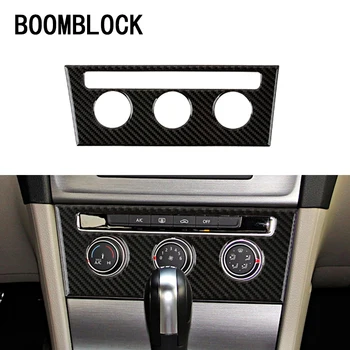 

Carbon Fiber Consle AC Switch Trim Stickers For Volkswagen VW Golf 7 GTI R GTE GTD MK7 2013-16 2017 LHD Car-styling Accessories