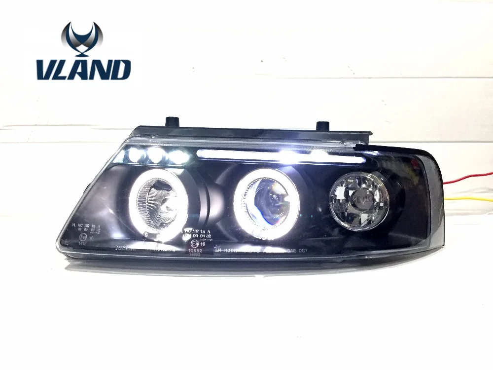 

VLAND manufacturer for car head lamp for Passat B5 1997 1998 1999 2000 LED headlight with angel eyes HID xenon headlamp