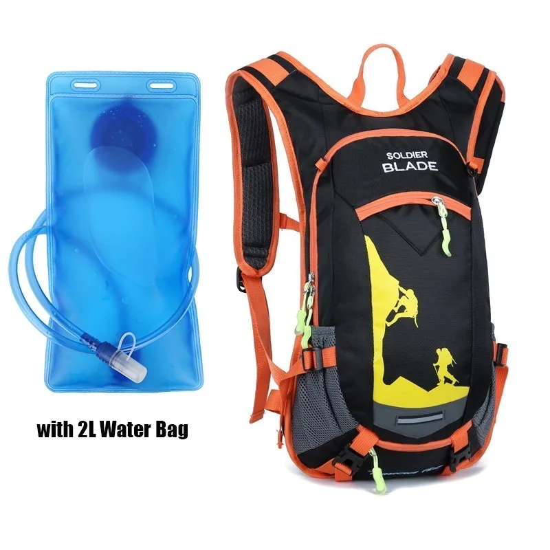 18L водонепроницаемый рюкзак велосипедный Велоспорт MTB сумка для воды для мужчин/женщин Велосипед гидратации рюкзак для пешего туризма кемпинг мешок открытый - Цвет: Orange with Waterbag