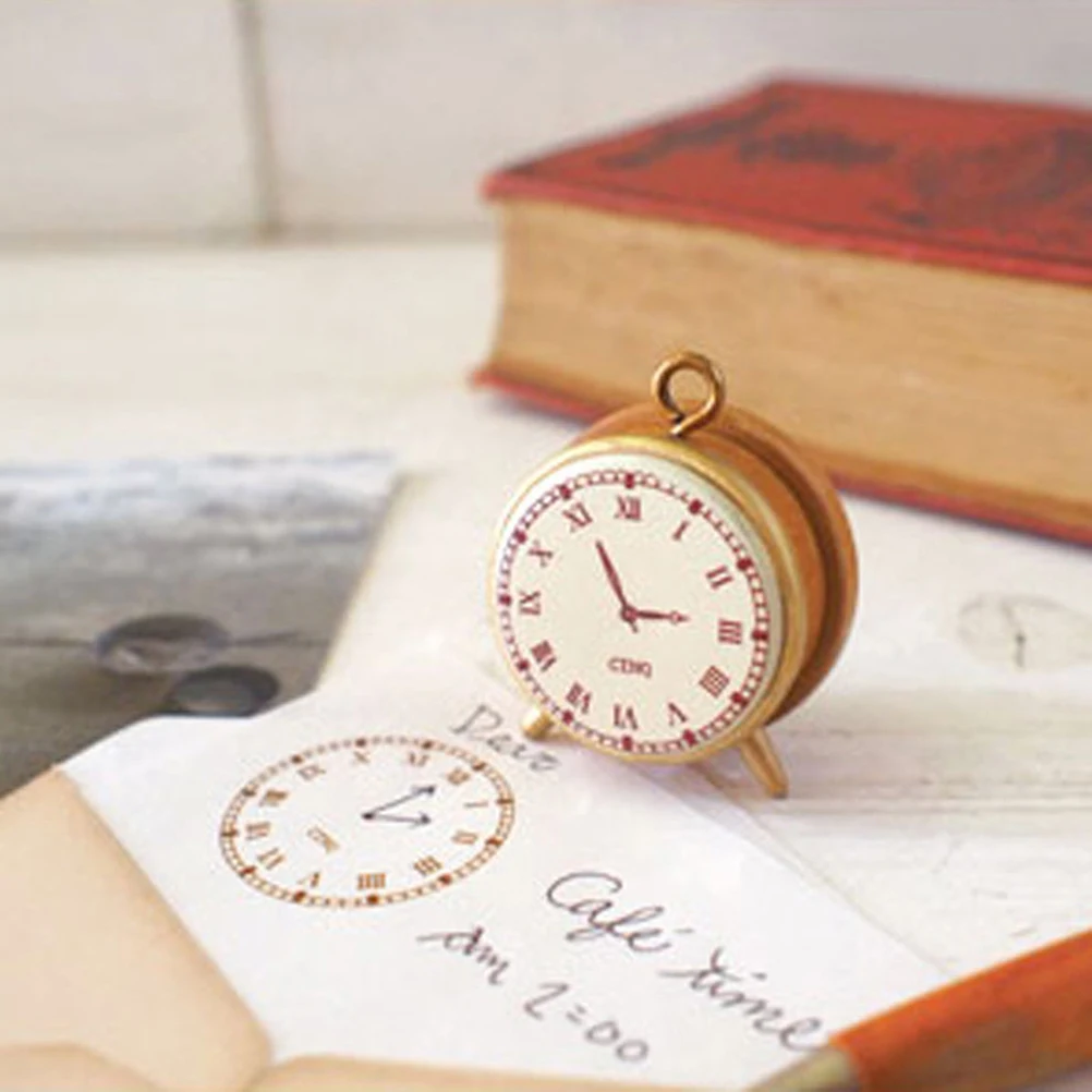 

Creative Lovely Wooden Stamps Lot Stamp Diary Seal Kids Ink Clock Retro Style DIY Decorative Rubber Stamps