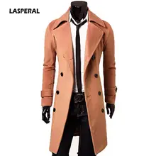 LASPERAL, Новое поступление, Осень-зима, Тренч, Мужская брендовая одежда, Крутое мужское длинное пальто, высокое качество, хлопок, Мужское пальто, 3XL