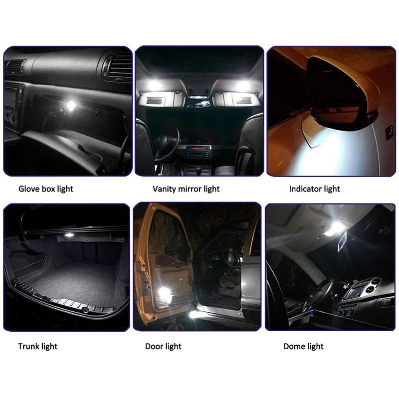 10x T10 W5W светодиодный 194 автомобильные внутренние фары для Hyundai Solaris I30 Accent Tucson Santa fe