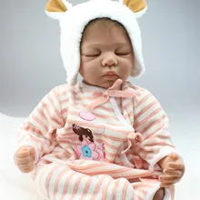 20 Inch Lifelike Realistic Newborn Baby Dolls For Girl Toy Soft Silicone Newborn Babies With Close Eyes Best Kids House Playmate