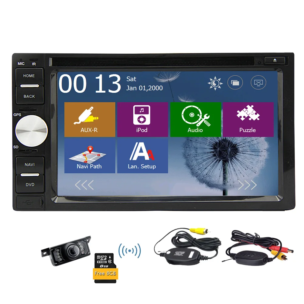 Cheap Autoradio CAM Head Unit Player Audio FM AM Map Electronics CD Universal 2 din Auto Stereo Radio Bluetooth GPS Car DVD 1