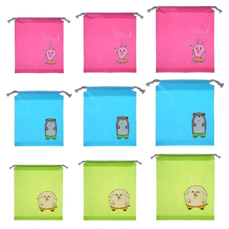 للماء حقيبة أحذية الملابس الداخلية السفر تخزين حقيبة الكرتون المنظم الغسيل الملابس التعبئة الرباط حقيبة