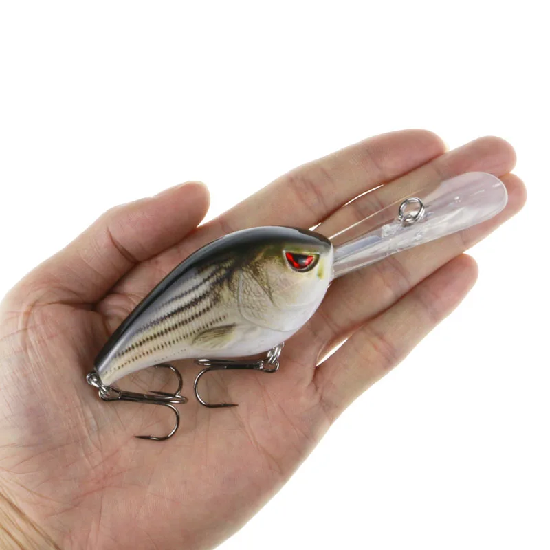 Description Picture 3 of itemBig Lifelike Wobblers Fishing Lure Floating Deep Diving 4-5M Crankbait Crank Bait for Freshwater Saltwater Sea Fishing Rattles