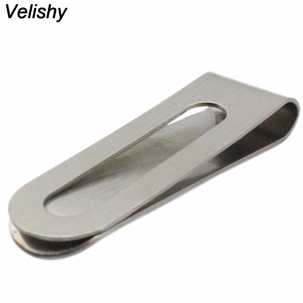 

Velishy 1Pc Stainless Steel Hollow Style Money Clip Holder Purse Cash Money For Slim Pocket Cash Silver Tone