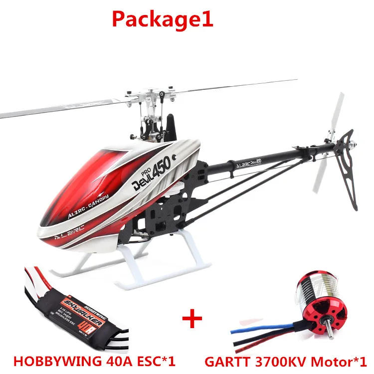 

Upgraded Version ALZRC -450 Helicopter Devil 450 Pro FBL PNP - Black 50A ECS