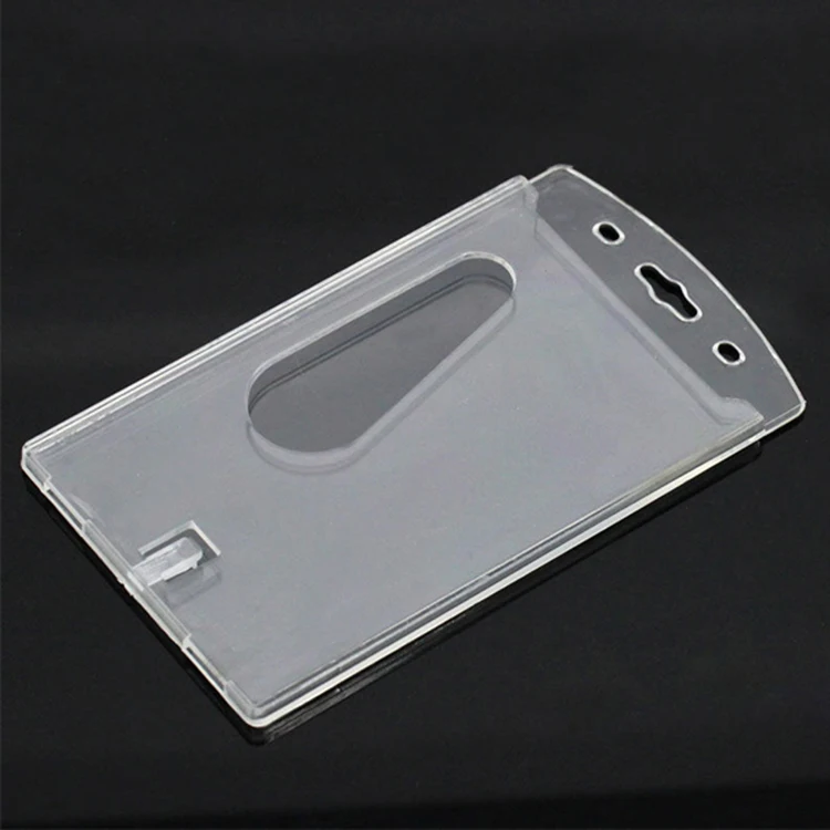 

Fashion Hard Pvc Identification Transverse Card Transparent Hard Plastic Holder For Id Card Holder Shipping Free OSS-0194