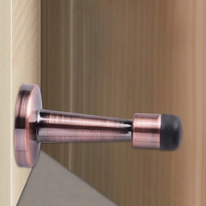 

Zinc Alloy Home Door Stops Door Stopper Holder with Rubber Buffer Wall Mounted Fixed