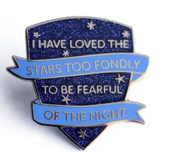 

Astronomer's Motto Enamel Pin Stars Too Fondly Hard Enamel Pin Glitter Pin Badge Brooch Pin