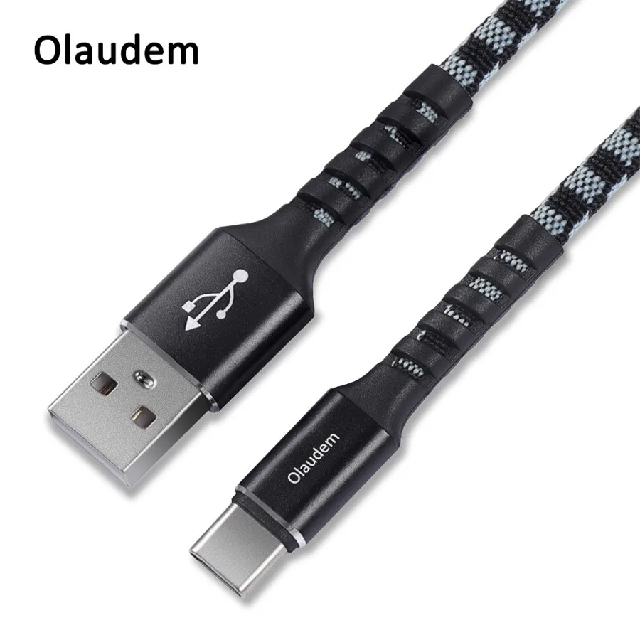 Olaudem Fast Charging USB Type C Cable For Samsung Galaxy S9 S8 Huawei P9 Data Mobile Phone Cables CB0100 | Мобильные телефоны и