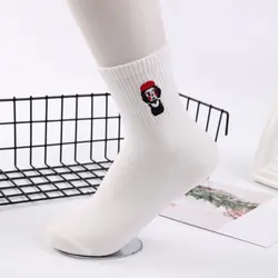 1 пара забавных коротких носков с героями мультфильмов женские хлопковые носки с вышивкой TH36