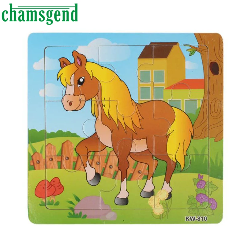 High Quality Wooden Horse Jigsaw Toys For Kids Education And Learning Puzzles Toys Intellect Puzzle Levert