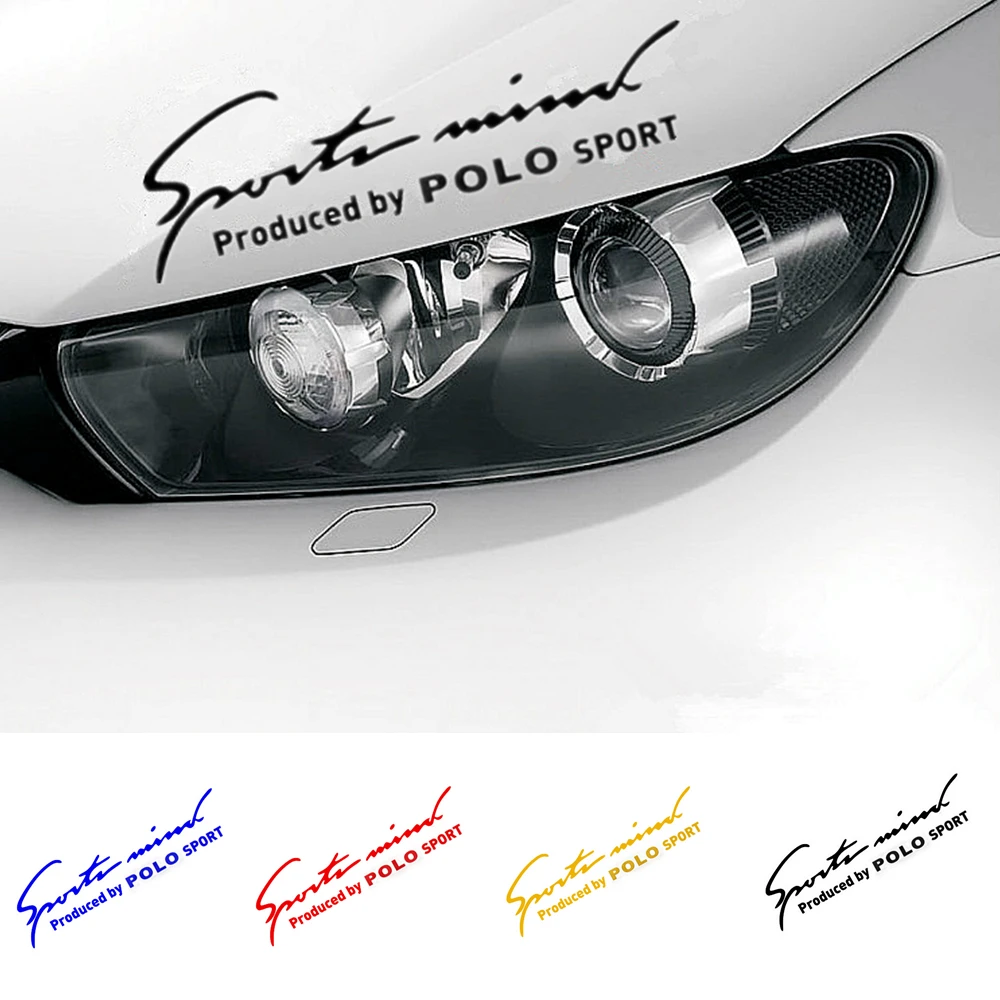

Reflective Reclector Auto Front Head Light Eyebrow Eyelid Sticker Engine Hood PVC Decal For Volkswagen VW Polo Car Styling 1pc