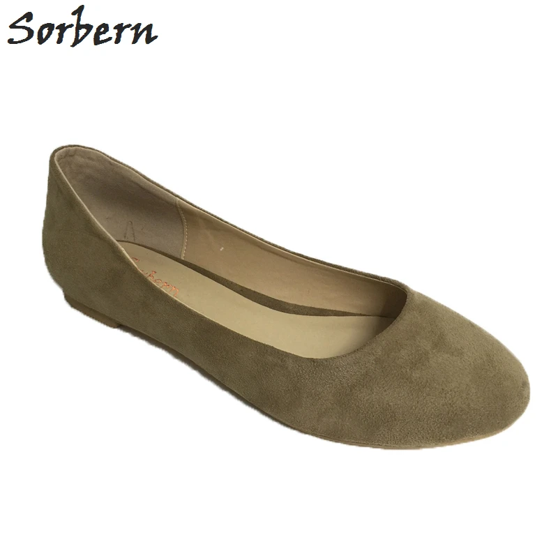 

Sorbern Khkai Flat Shoes Women Round Toe Custom Plus Size 34-46 Zapatos Mujer Flat Heels Ballet Flats Slip On Shoes For Women