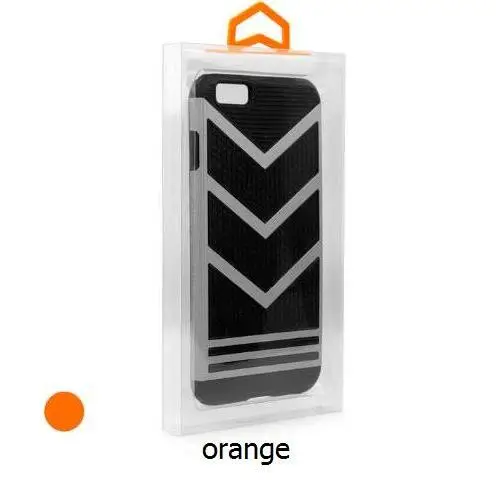 200 шт. индивидуальный заказ упаковочная коробка из ПВХ чехол для iPhone 7/7 Plus с внутренним лотком изготовленным на заказ логосом для Прозрачная ПВХ-пленка коробка - Цвет: orange