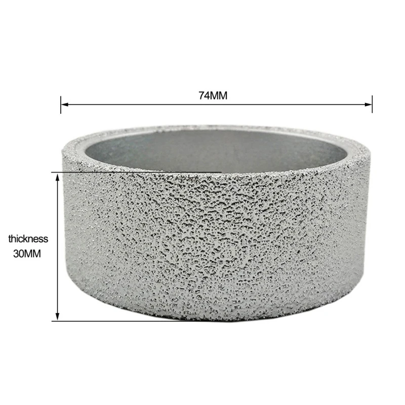 75 мм x 30 мм ручной шлифовальный круг вакуумной пайки Алмазный плоский Шлифовальный Диск профиль колесо для камня искусственный камень