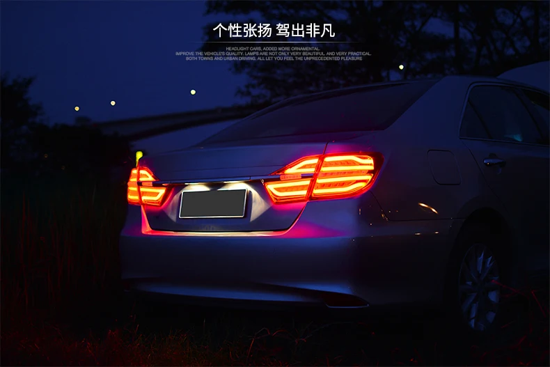Автомобиль Стайлинг для Toyota Camry фонарь в сборе новинка Camry V55 светодиодный фонарь задний фонарь DRL+ тормоз+ парк динамический сигнал поворота