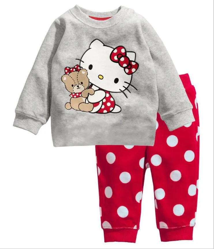 

2PCS Kids Baby Pajamas Set Toddler Kid Boys Girls Minnie Pijamas Long Sleeve Pyjamas set Tops Long Pants Sleepwear