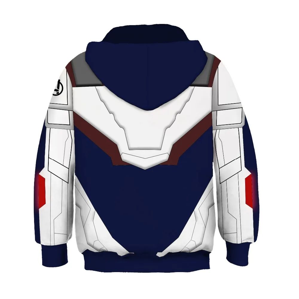 3D Print Kids Children Avengers Endgame Quantum Realm Sweatshirt Hoodie Movie Cosplay Costume Coats Top