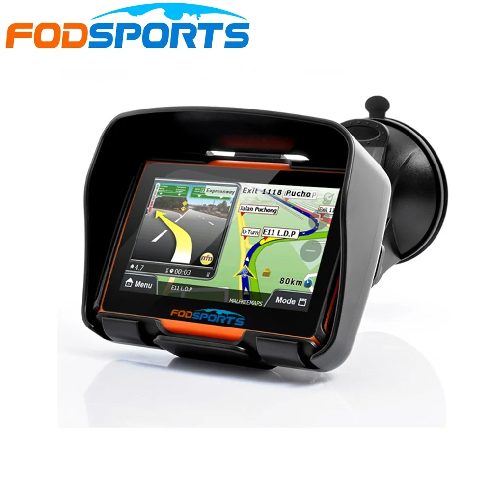 

Fodsports 4.3 Inch IPX7 Waterproof Moto GPS Navigator FM 8GB 256 RAM Bluetooth Motorcycle Navigation