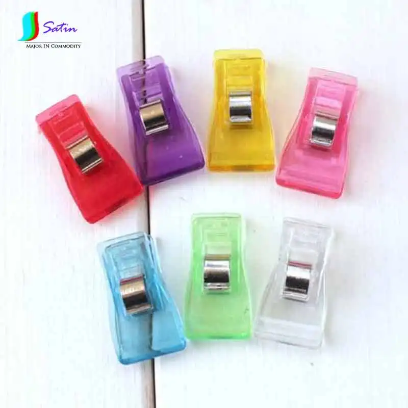 DIY Necessary Transparent Clear Colorful Plastic Patchwork Clips S0035