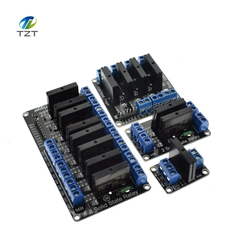 

TZT 5V Relay 1 2 4 8 Channel OMRON SSR High Low Level Solid State Relay Module 250V 2A For Arduino