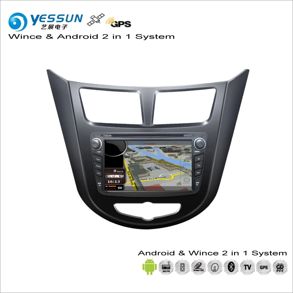 

YESSUN For Hyundai Fluidic Verna / Solaris 2011~2013 - Car Android Multimedia Radio CD DVD Player GPS Map Navigation Audio Video
