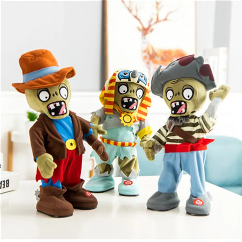 

New Electronic Plush Toys Plants vs Zombies Singing And Dancing 35cm Plants vs Zombies Soft Stuffed Plush Toys for Kids Gifts