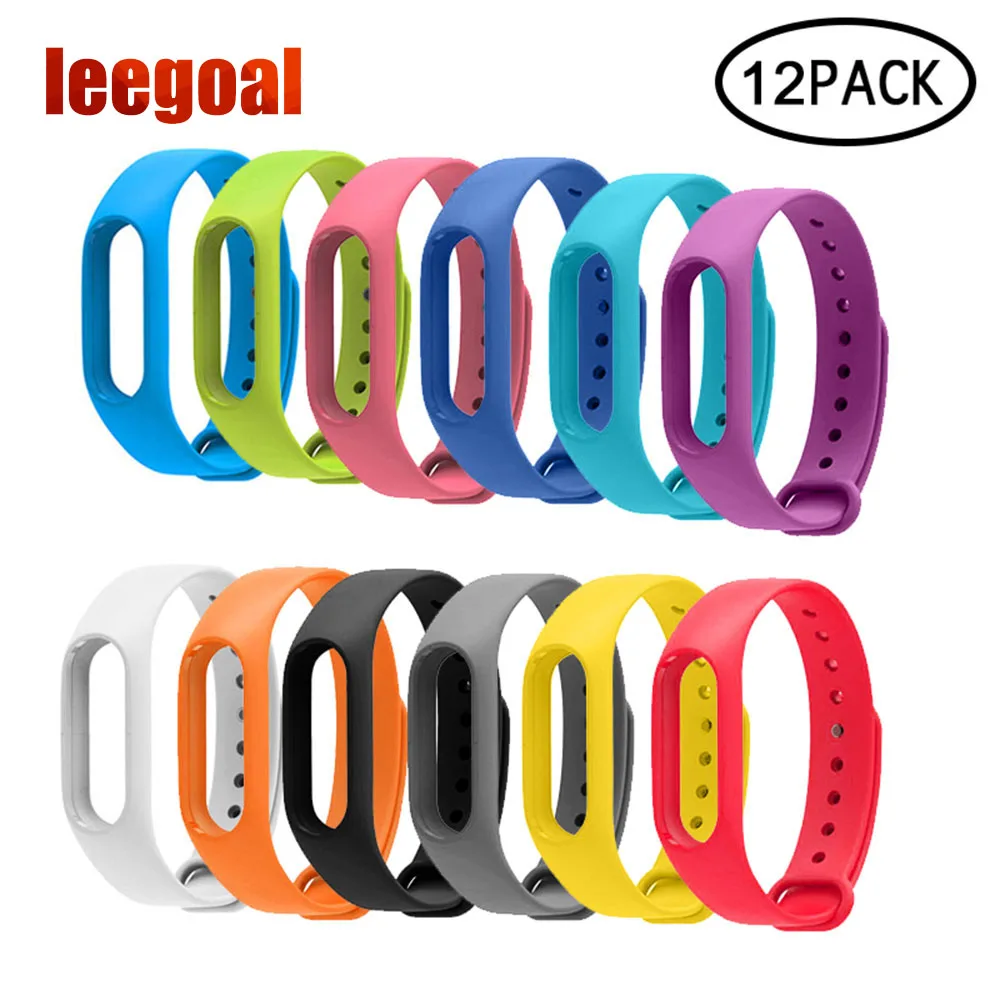 

12Pcs Replacement strap for Mi 2 Soft Wristbands Colorful Expandable Bracelet Strap Wristband Accessories for Xiaomi Mi Band 2