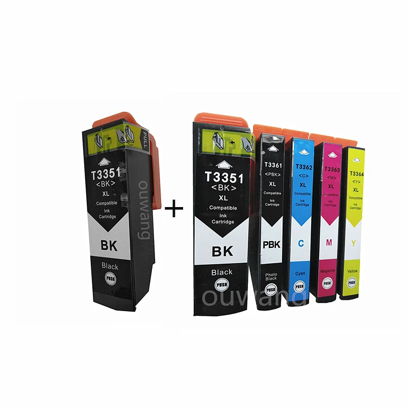 

6x Inks Cartridge T3351 for ink XP640 XP830 X630 XP530 XP900 XP645
