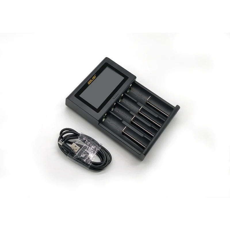 GOLISI i4 Smart Charger 18650 26650 20700 Аккумулятор ЖК дисплей USB 4 слота Зарядка AA AAA