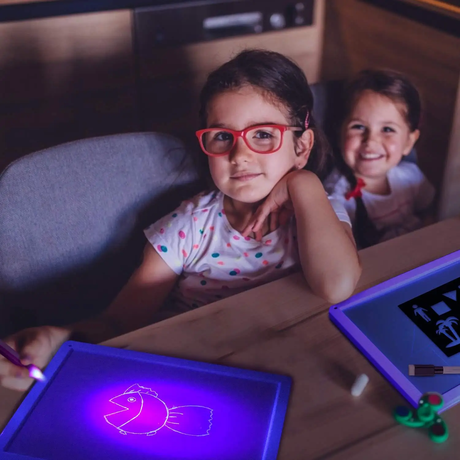 

Draw with Light 3D Kids Drawing Toys Set A4 A3 A5 Night Light Drawing Board Tablet In Dark Child Fun Developing Drop Shipping