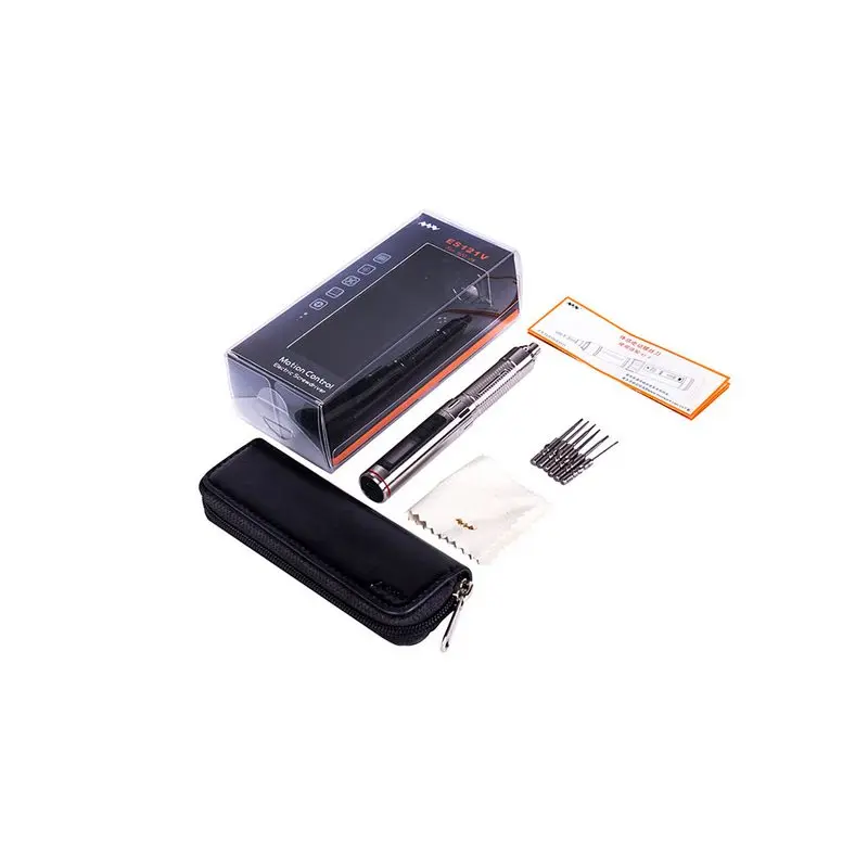 

Mini Electric Screwdriver Precision Cordless Power Screwdriver Smart Motion Control 4mm 16pcs Bit Set for Phone Repair ES121V
