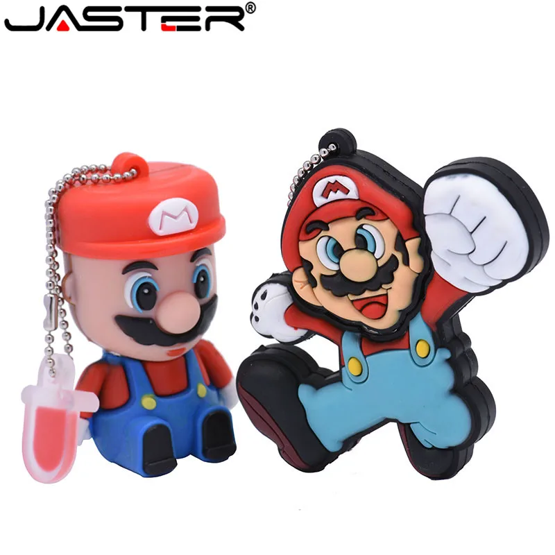 JASTER Super Mario USB флеш-накопитель, флеш-накопитель, мультяшная флешка, 4 ГБ/16 ГБ/32 ГБ/64 ГБ, карта памяти, u-диск, модный подарок