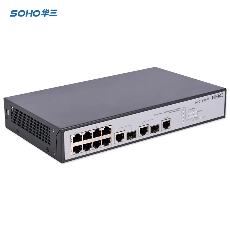 SOHO-S2610 8-портовый 100 м переключатель 2 Gigabit uplink полный управления Ethernet комбо-порт