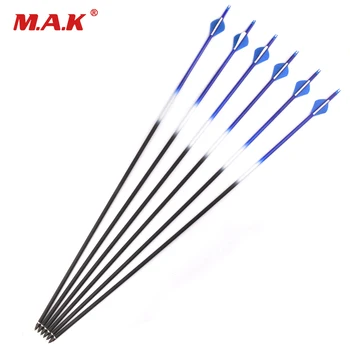 

6/12/24 pcs Fiberglass Arrow 30 Inches Spine 600 Diameter 7.8 mm for Recurve Compound Bow Archery Hunting Shooting