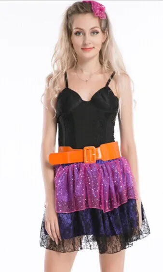 Free Shipping Madonna 80s Pop Star Diva Cyndi Lauper Fancy Dress Free Shipping Madonna 80s Pop Star Diva Cyndi Lauper Fancy Dress Hens Party Costume Outfit