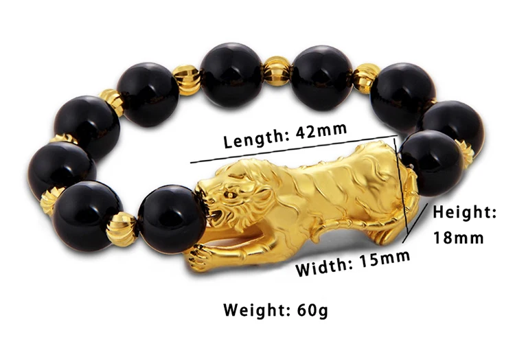 Keep color вьетнамский аллювиальный Золотой Шесть символов большой яркий мантра бусины деньги Леопард Модные браслеты для мужчин