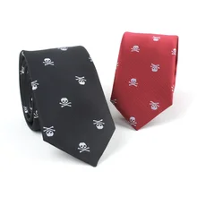 7 см галстуки для Mens Череп Скелет Prinetd галстук Corbatas тонкий Vestidos Повседневное узор шеи галстук-бабочку