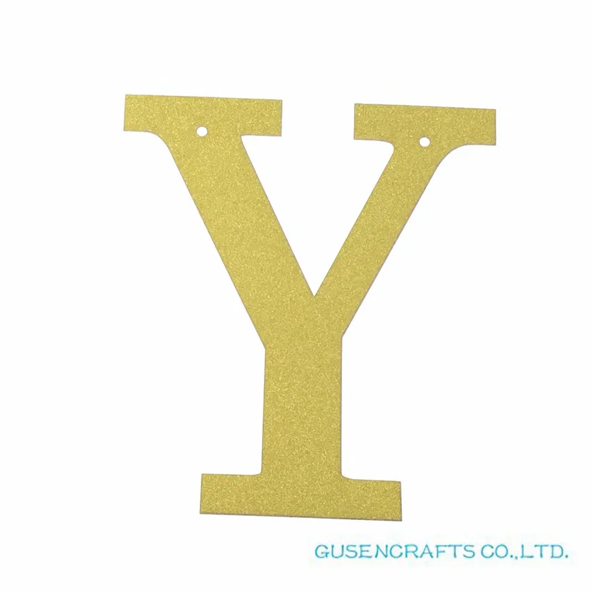 Birthday Streamers Birthday Banner Party Decorations 1pcs/lot Personalized Hanging Glitter Gold Paper Letter Number Banners Garlands