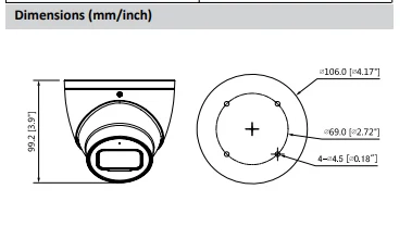  5MP Original Dahua Outdoor Indoor HDCVI Camera HAC-HDW2501T-A Built-in MIC 3.6mm fixed lens IR Eyeb