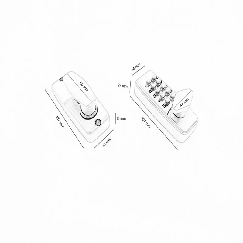 D Digital Keypad Entry Code Combination Keyless Setting Lock for Door - Located On Door Knob Zinc alloy